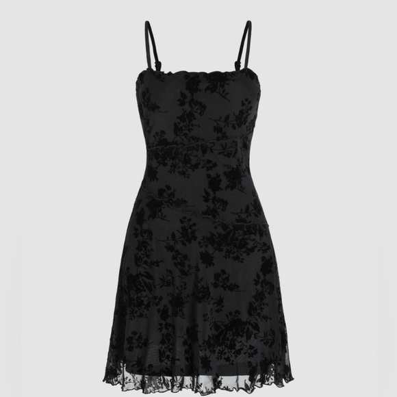 Cider Dresses Cider Floral Lace Mini Dress In Black Poshmark